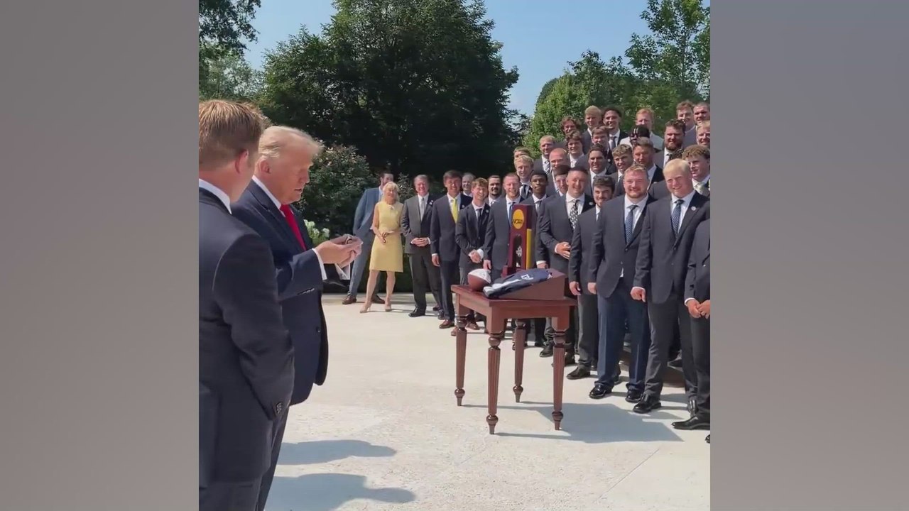 Trump viral moment with University