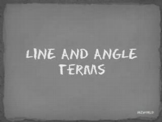 Math Terms of Line and Angle