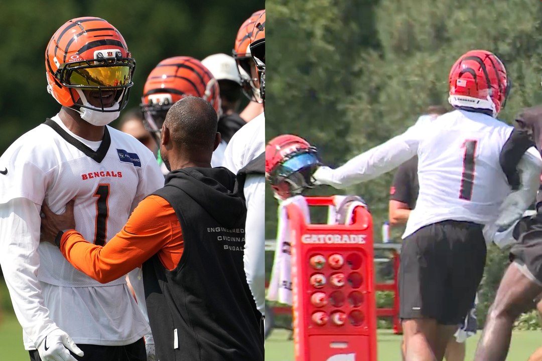 Ja'Marr Chase pierde el control en una tensa pelea durante el training camp de los Bengals