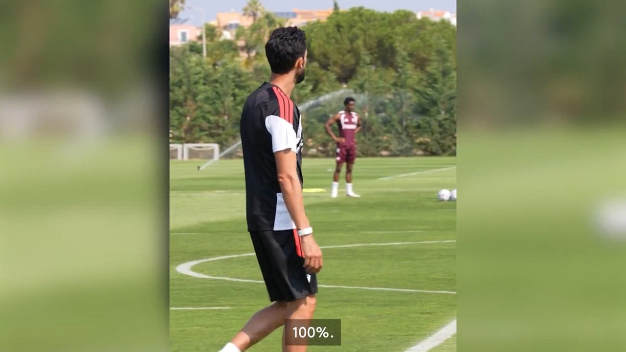 Intensidad en el entrenamiento de Arbeloa