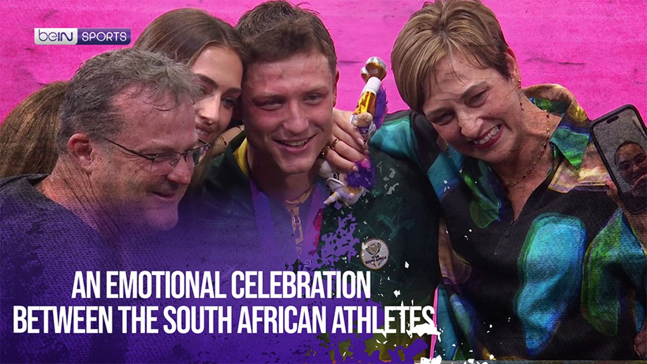 An emotional celebration between the South African athletes