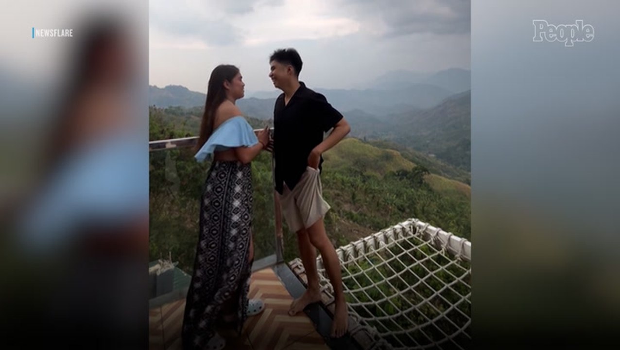 Boyfriend Gets Down on One Knee to Propose on Balcony. Seconds Later, the Ring Disappears