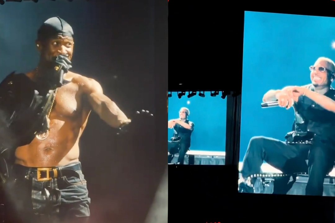  Usher rompe el silencio en pleno concierto tras su incómodo momento viral con una fan