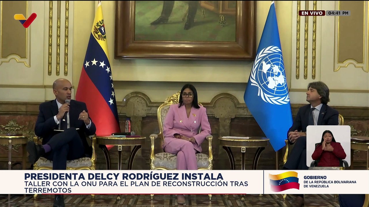 Vicepresidente Sectorial Héctor Rodríguez destacó apoyo y ayuda internacional tras los sismos