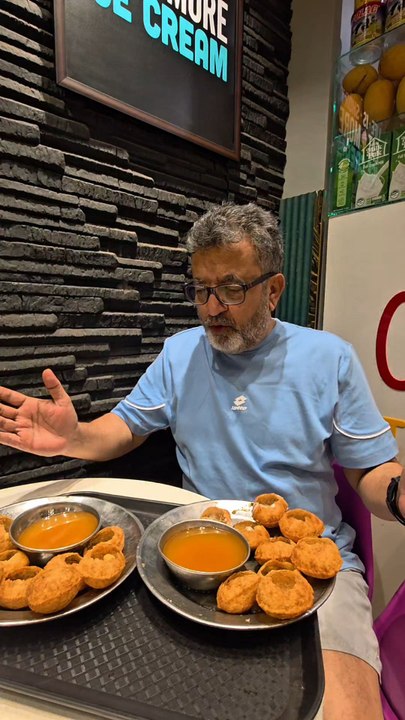 Pani puri, an Indian snack.