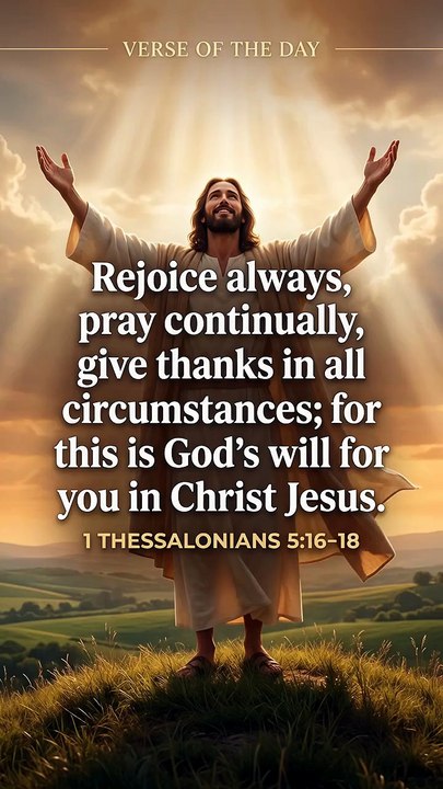 ✨📖 Verse of the Day — 1 Thessalonians 5:16–18 (NIV)