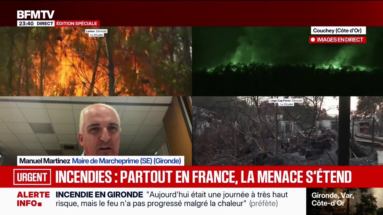 Incendies en Gironde: "On voit le bout du tunnel", assure le maire de Marcheprime qui tient à rassurer la population