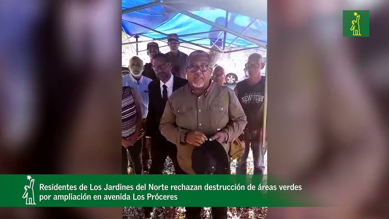 Residentes de Los Jardines del Norte rechazan destrucción de áreas verdes por ampliación en avenida Los Próceres
