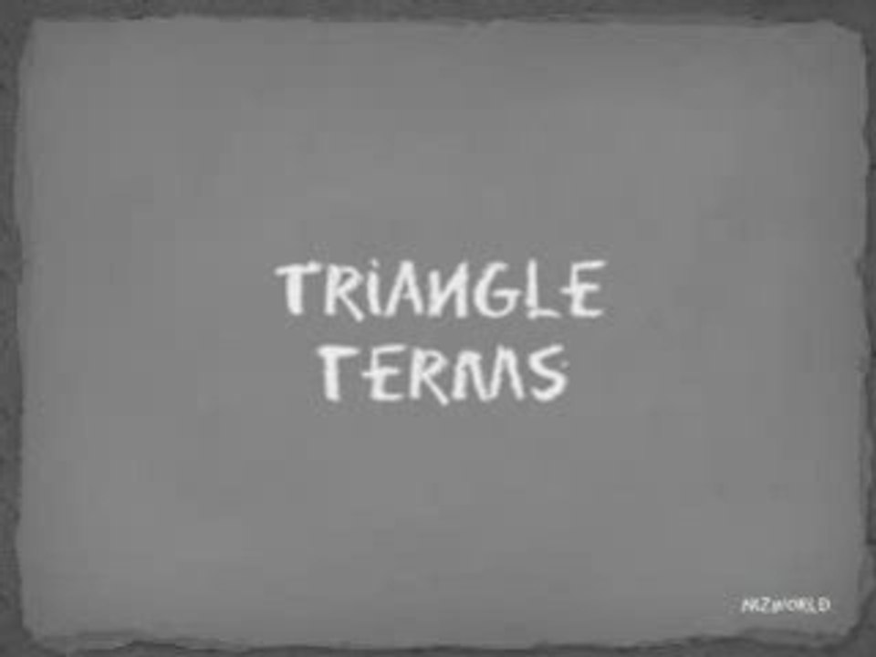 Math Terms of Triangle