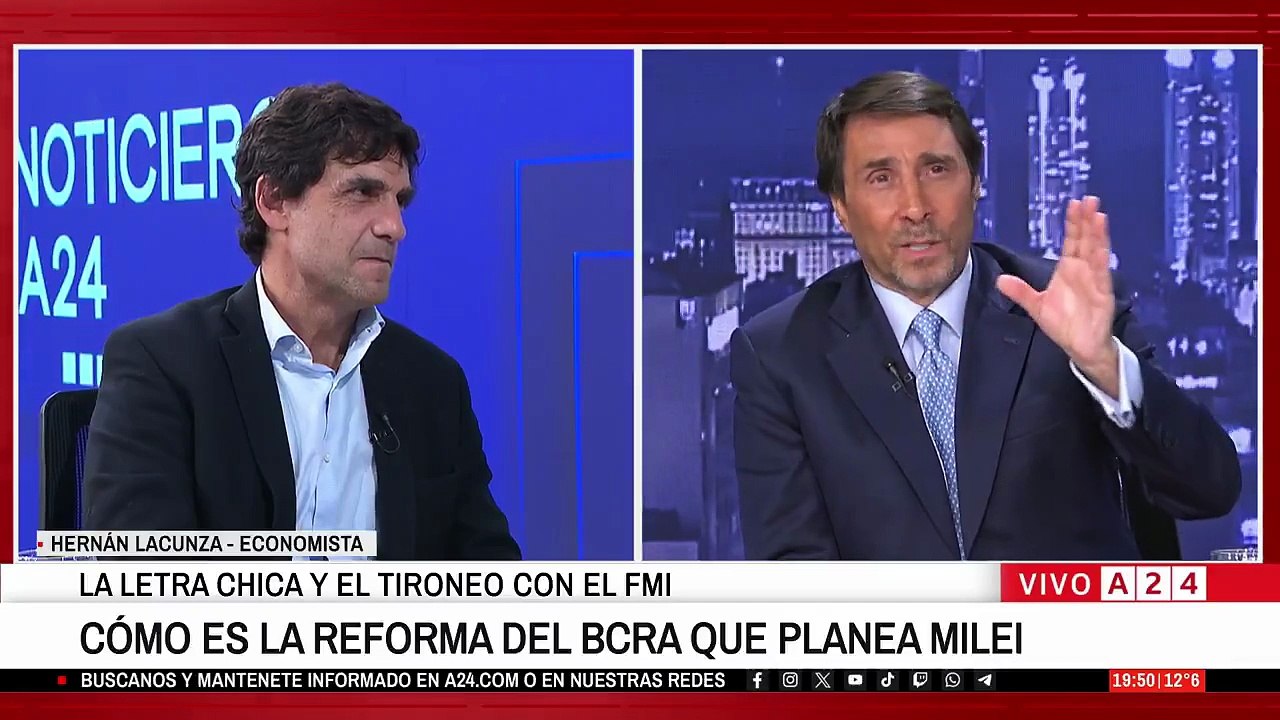 Hernán Lacunza con Eduardo Feinmann