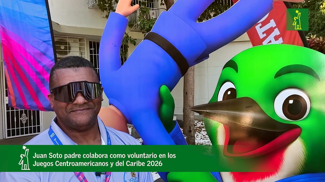 Juan Soto padre colabora como voluntario en los Juegos Centroamericanos y del Caribe 2026
