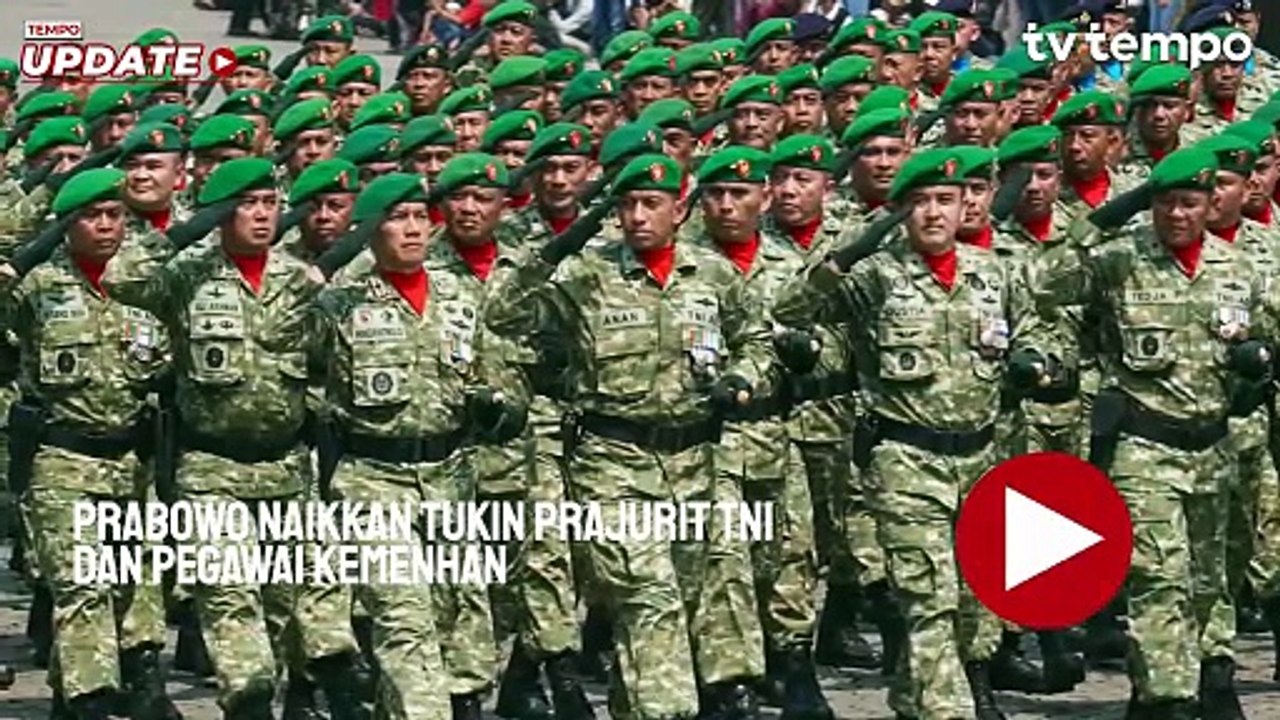 Prabowo Naikkan Tukin Prajurit TNI dan Pegawai Kemenhan. Berapa Besarannya?