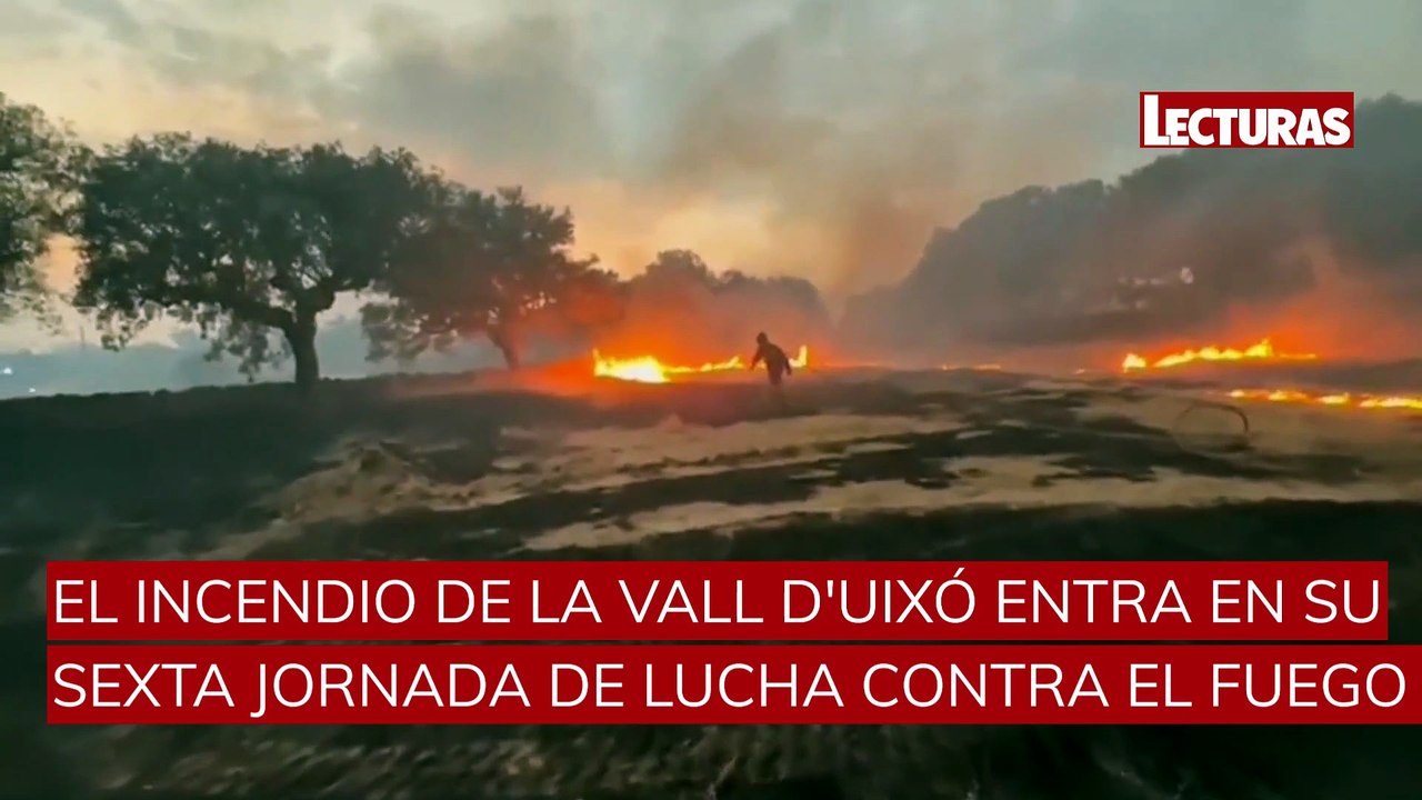 Las imágenes del incendio de la Vall d'Uixó, en Castellón