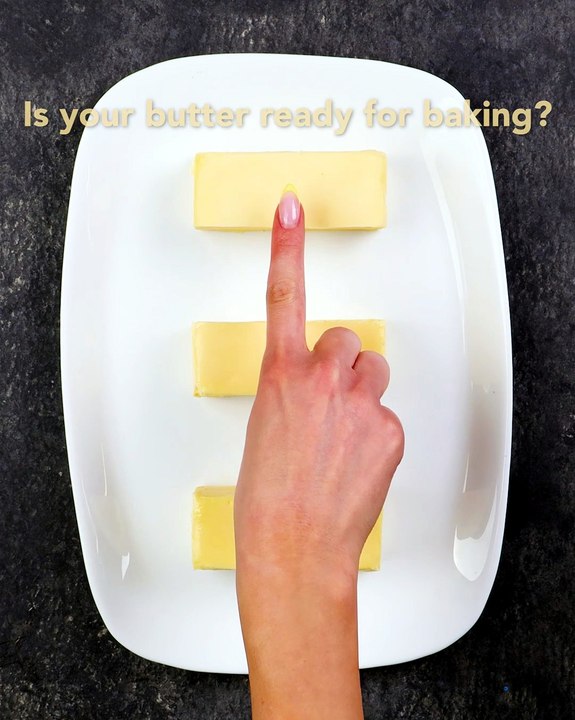 Simple hack to test if butter is ready for baking🧈