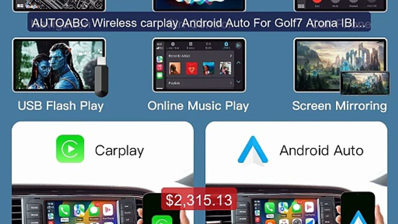 AUTOABC Wireless carplay Android Auto For Golf7 Arona IBIZA Toledo... -- Best Deal 2026 | Shop Now!