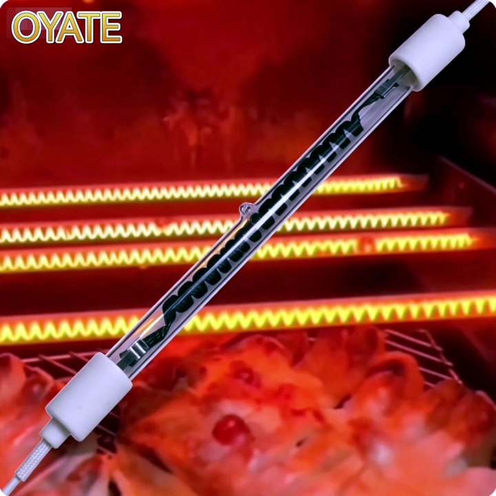 600mm 220v 750w carbon fiber heater infrared heat lamp heating element for oven dryers