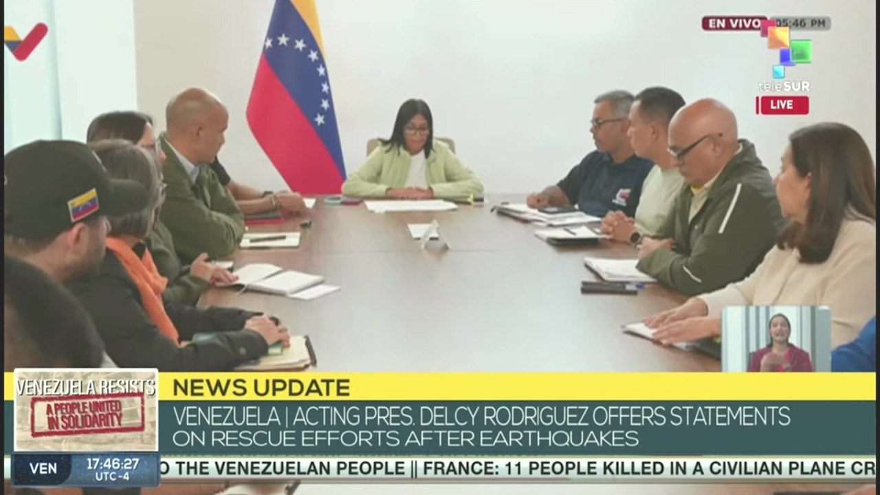 Venezuela | Act. Pres. Rodriguez offers balance on rescue efforts after earthquakes
