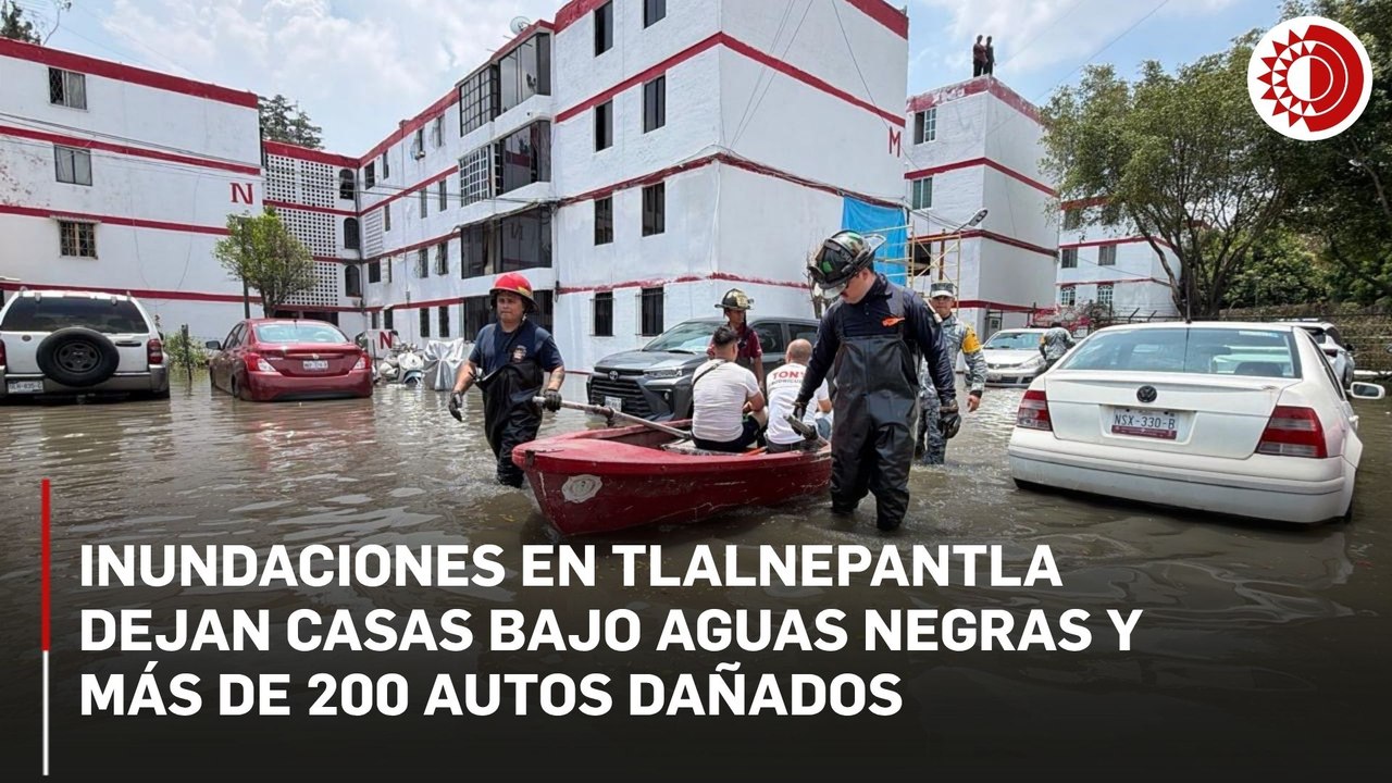 Inundaciones en Tlalnepantla dejan casas afectadas y más de 200 autos dañados