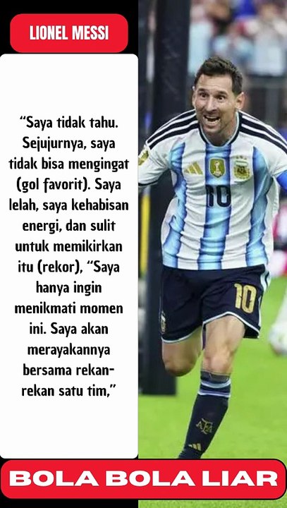 Lionel Messi soal rekor golnya di piala dunia 2026