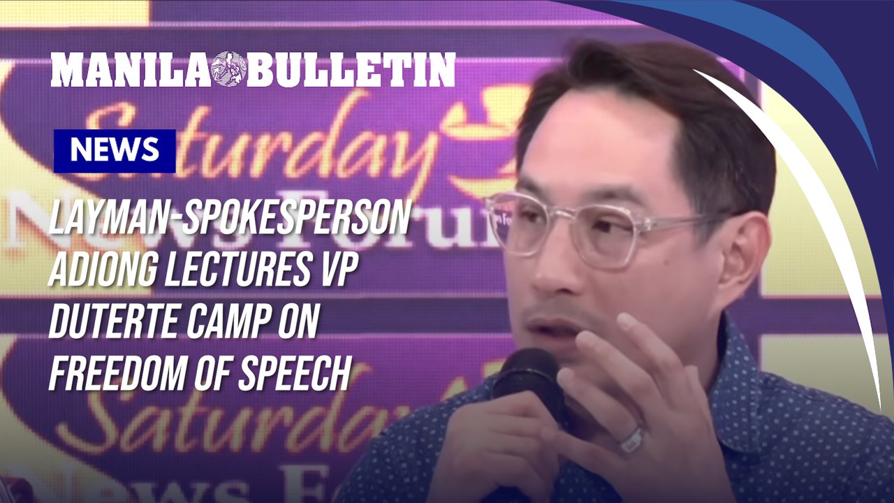 Layman-spokesperson Adiong lectures VP Duterte camp on freedom of speech