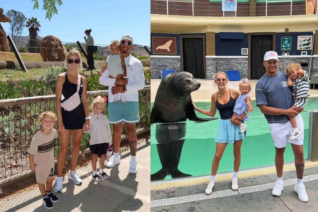 Patrick y Brittany Mahomes disfrutaron al máximo de una visita al zoológico con sus hijos