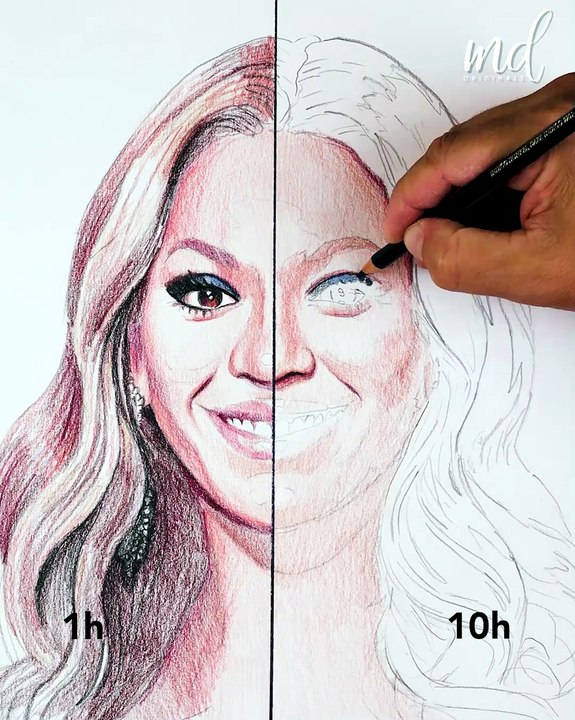 What 10 hours of drawing look like! ✍️✨