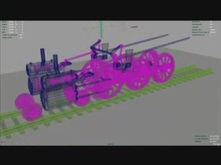 train locomotive dynamic + ik (maya) (3/3)