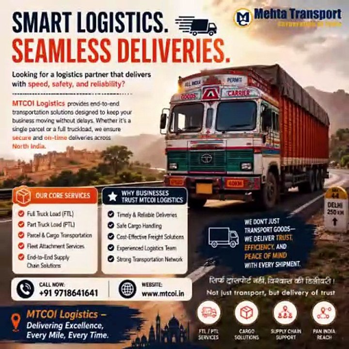 Efficient Logistics & Truck Transport | Mehta Transport