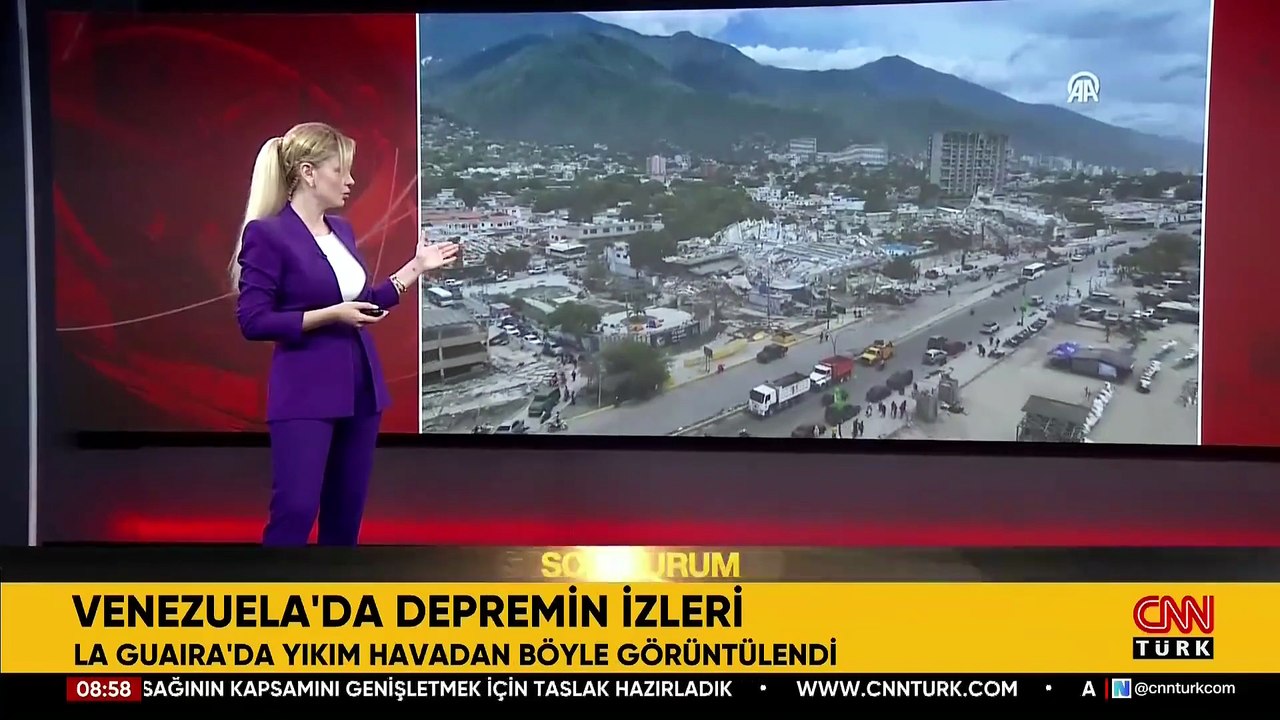 Venezuela'da depremin izleri! La Guaira'da yıkım havadan böyle görüntülendi