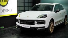 23 and 24 Porsche Cayenne modified with kburning carbon fiber kit