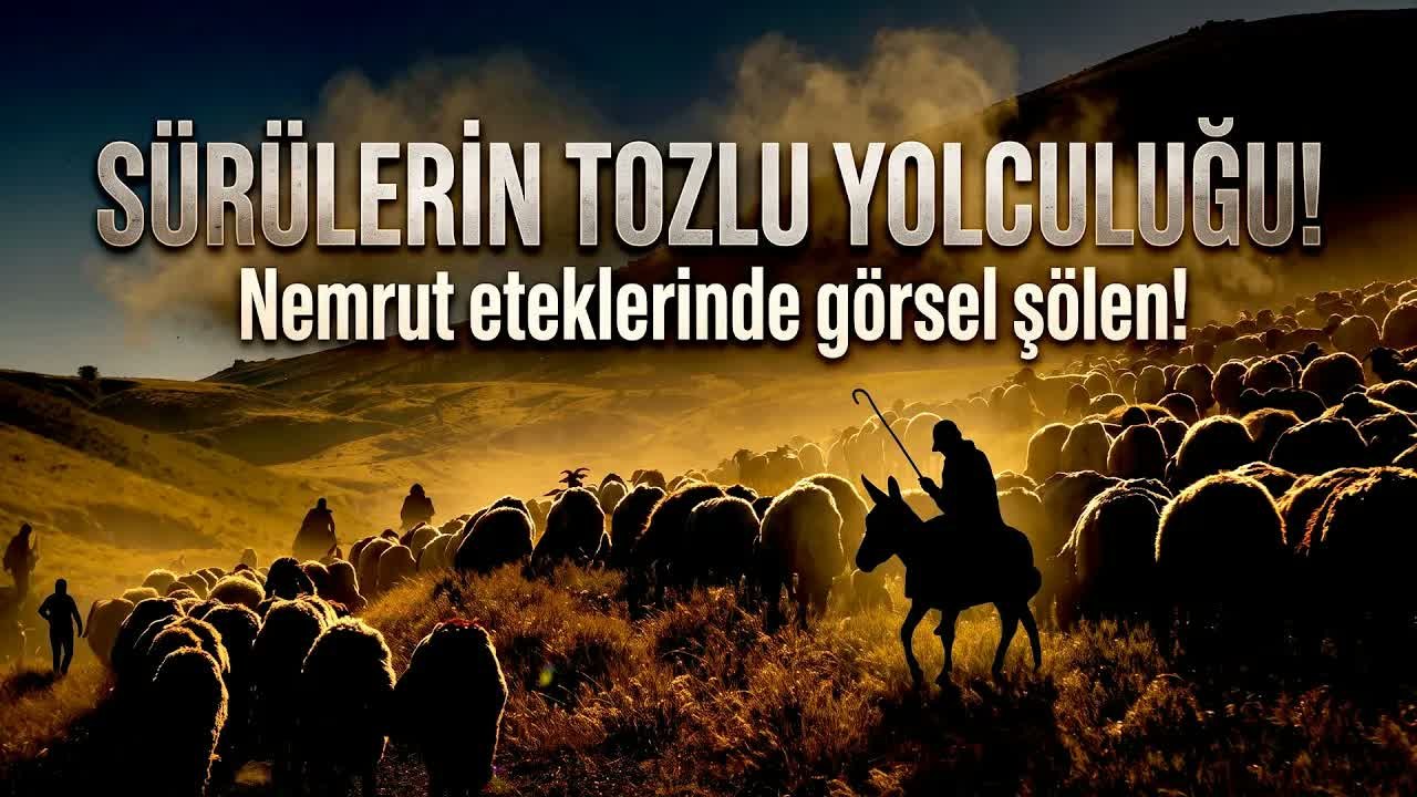 Tatvan'da Gün Batımını Renklendiren Yayla Göçü