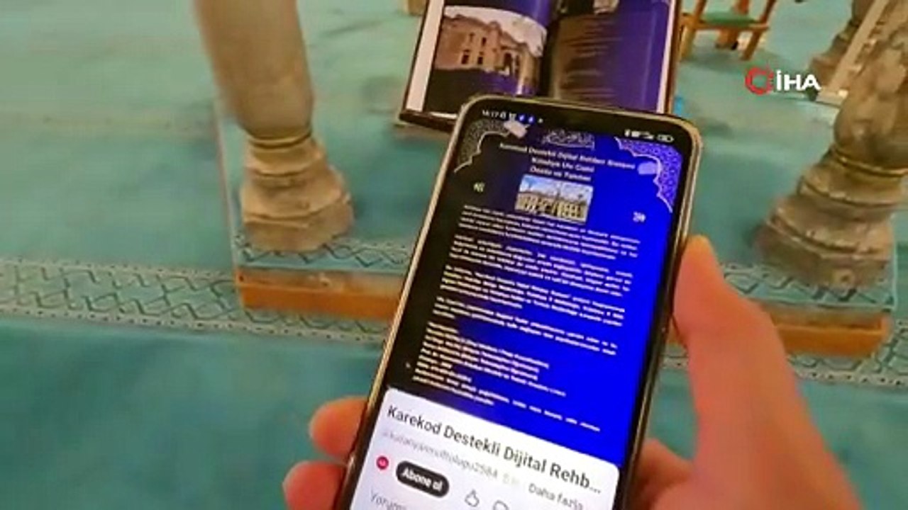 Hat eserleri karekodla tanıtılacak! Kütahya Ulu Camii’nde dijital rehber dönemi