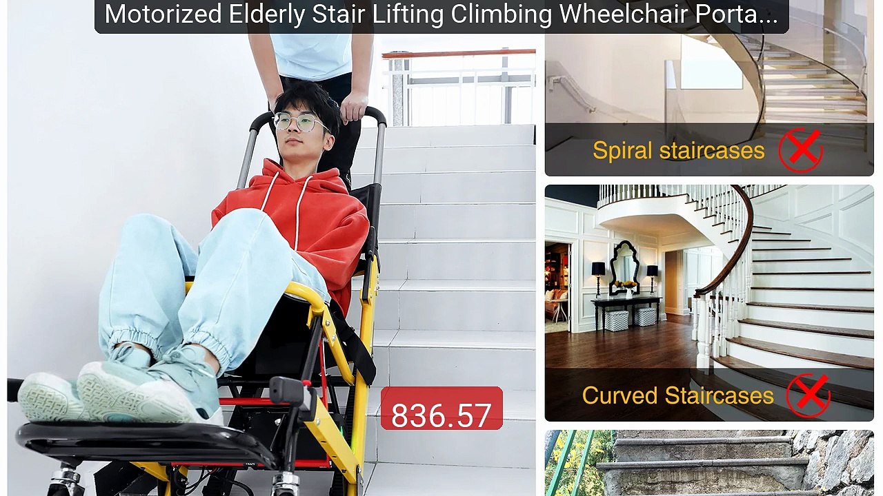 Motorized Elderly Stair Lifting Climbing Wheelchair Portable Lift ... -- Best Deal 2026 | Shop Now!
