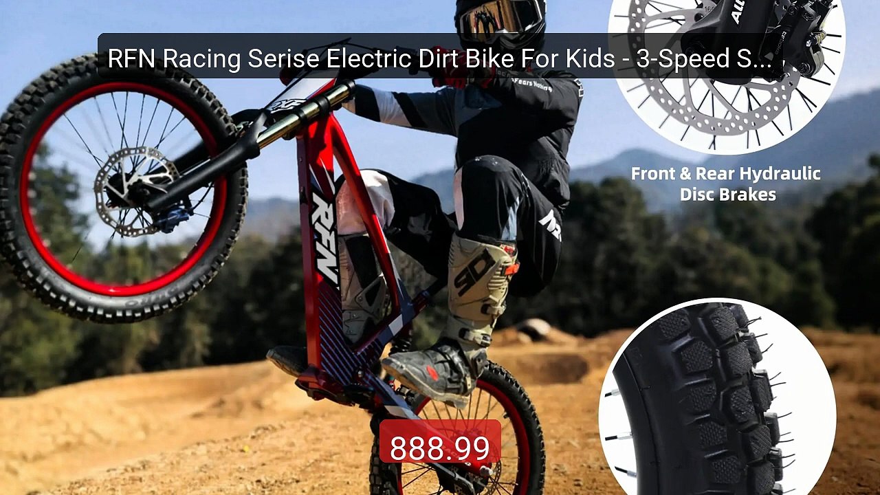 RFN Racing Serise Electric Dirt Bike For Kids - 3-Speed Stunt ... -- Hot Deal 2026 | Limited Offer!