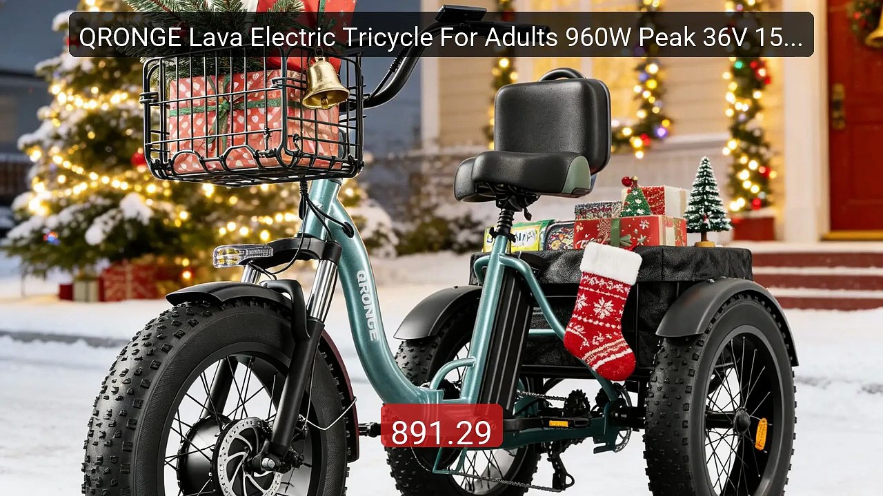 QRONGE Lava Electric Tricycle For Adults 960W Peak 36V 15AH Ba... -- Hot Deal 2026 | Limited Offer!