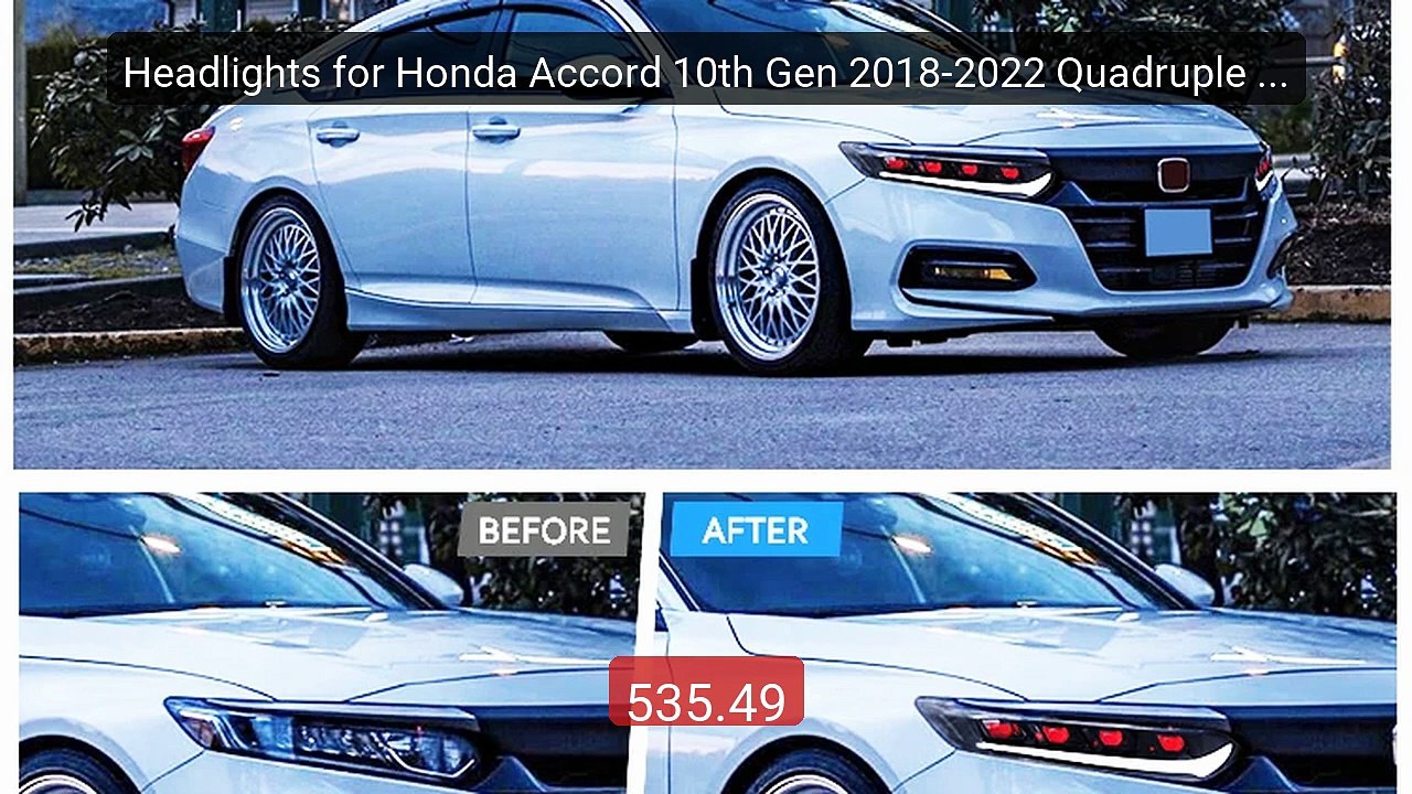 Headlights for Honda Accord 10th Gen 2018-2022 Quadruple Beam -- Top Rated 2026 | Buy Now!