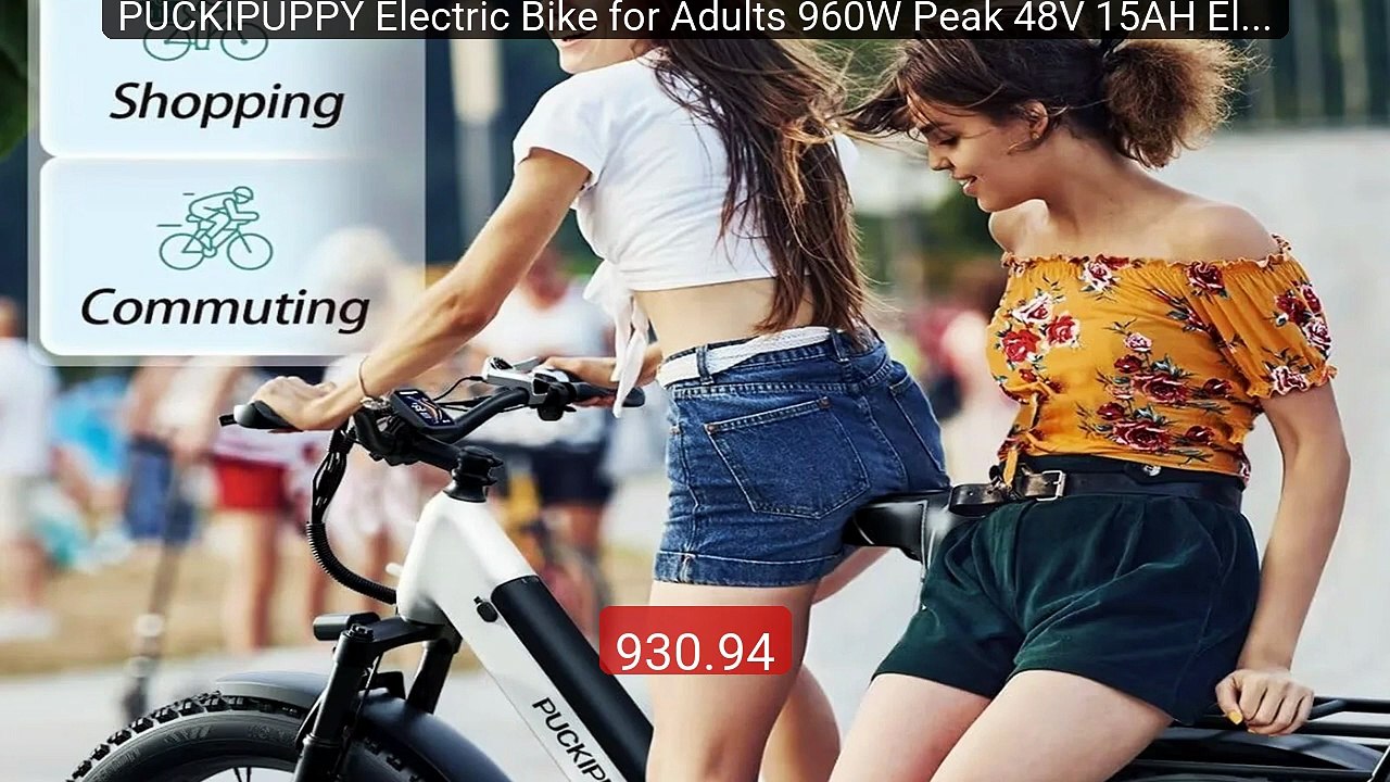 PUCKIPUPPY Electric Bike for Adults 960W Peak 48V 15AH Electri... -- Hot Deal 2026 | Limited Offer!