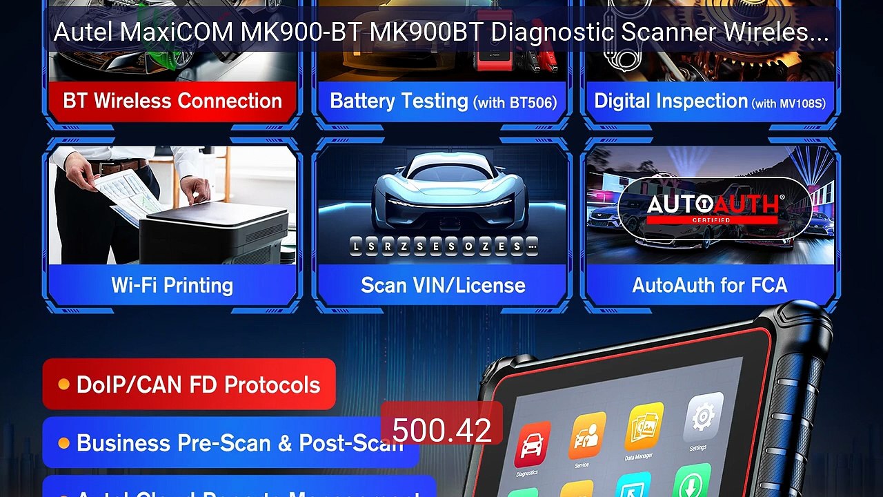 Autel MaxiCOM MK900-BT MK900BT Diagnostic Scanner Wireless Do... -- Amazing Value 2026 | Must Have!