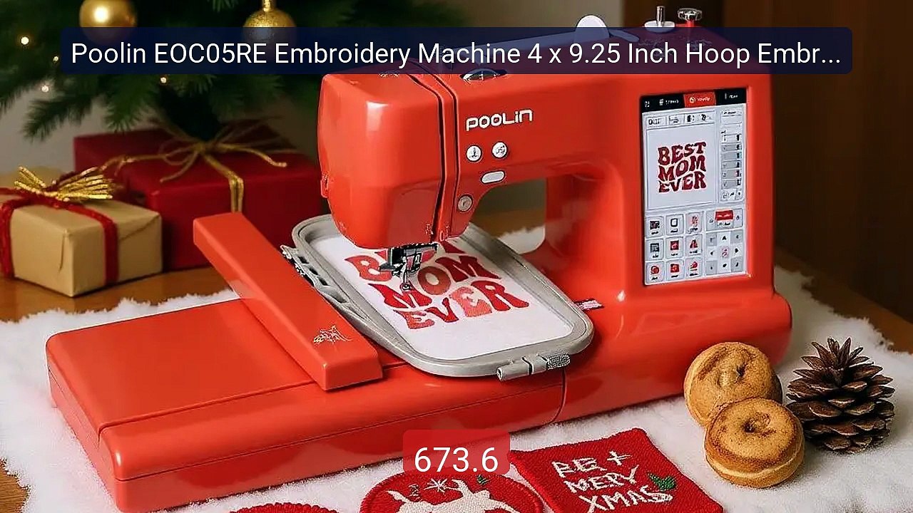 Poolin EOC05RE Embroidery Machine 4 x 9.25 Inch Hoop Embroi... -- Top Pick 2026 | Unbeatable Price!