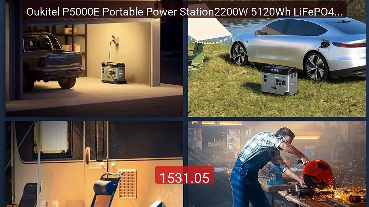 Oukitel P5000E Portable Power Station2200W 5120Wh LiFePO4 Batt... -- Best Buy 2026 | Great Quality!