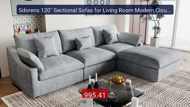 Sdorens 120'' Sectional Sofas for Living Room Modern Cloud Couch D... Best Deal 2026 | Shop Now!