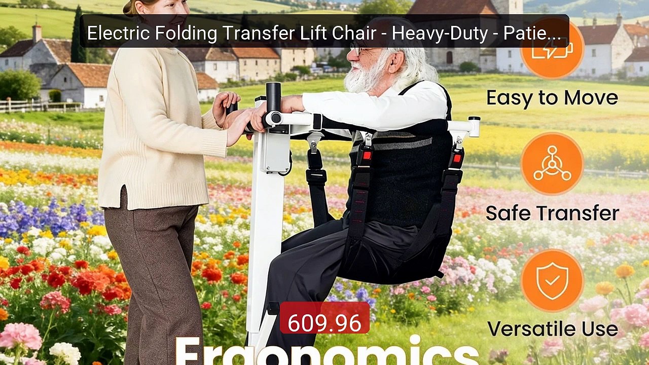 Electric Folding Transfer Lift Chair - Heavy-Duty - Patient Li... -- Best Buy 2026 | Great Quality!