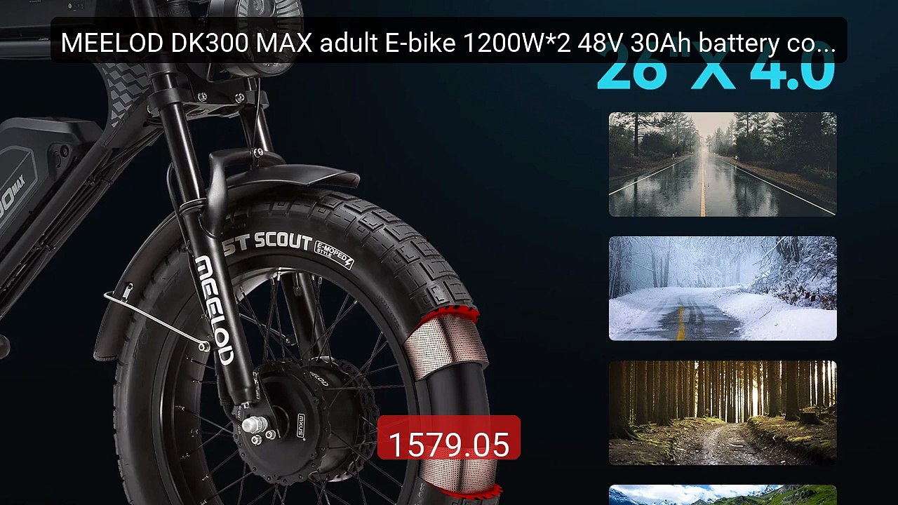MEELOD DK300 MAX adult E-bike 1200W*2 48V 30Ah battery commute... -- Hot Deal 2026 | Limited Offer!