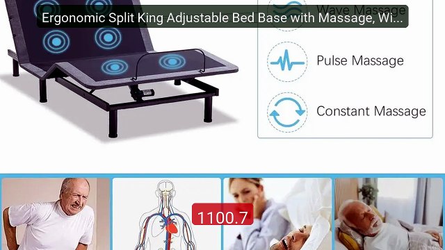 Ergonomic Split King Adjustable Bed Base with Massage, Wireless Rem... Top Rated 2026 | Buy Now!