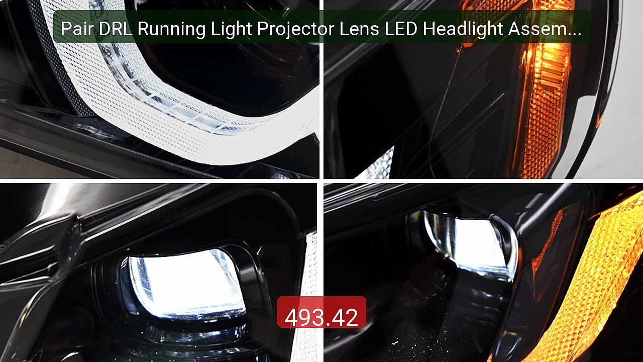 Pair DRL Running Light Projector Lens LED Headlight Assembly F... -- Best Buy 2026 | Great Quality!