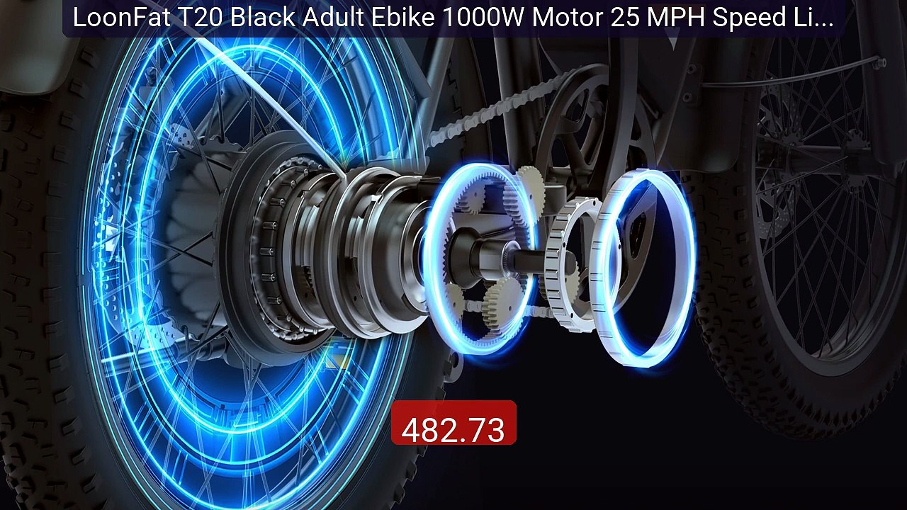 LoonFat T20 Black Adult Ebike 1000W Motor 25 MPH Speed Limiter 48V... -- Best Deal 2026 | Shop Now!