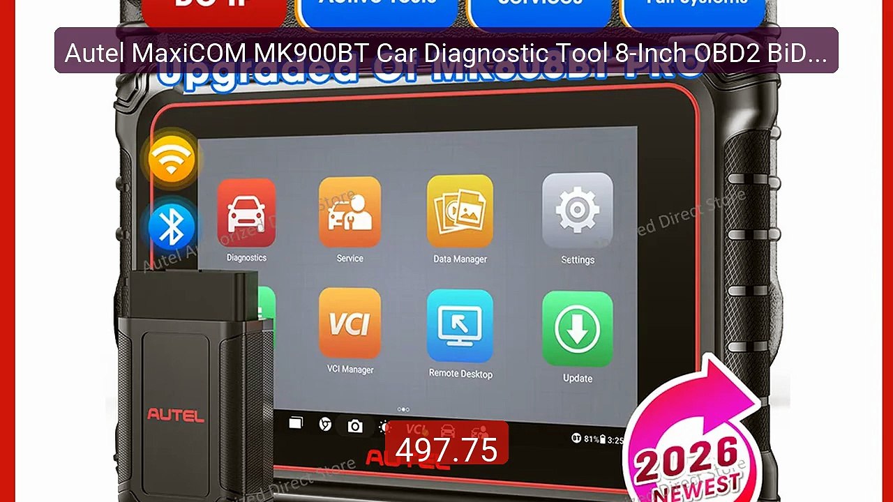 Autel MaxiCOM MK900BT Car Diagnostic Tool 8-Inch OBD2 BiDirectional... -- Top Rated 2026 | Buy Now!