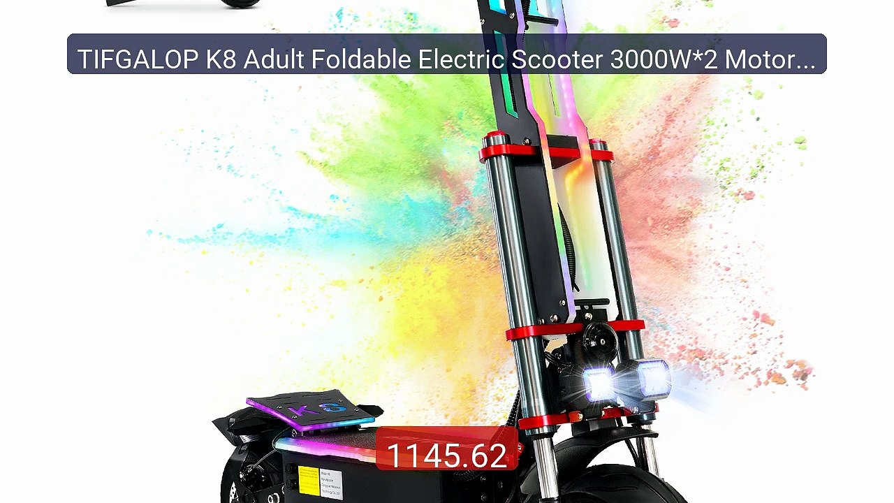 TIFGALOP K8 Adult Foldable Electric Scooter 3000W*2 Motor 60V... -- Amazing Value 2026 | Must Have!