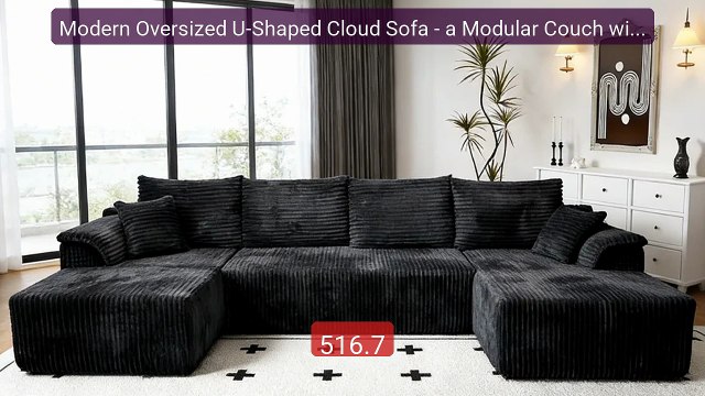 Modern Oversized U-Shaped Cloud Sofa - a Modular Couch with... Top Pick 2026 | Unbeatable Price!