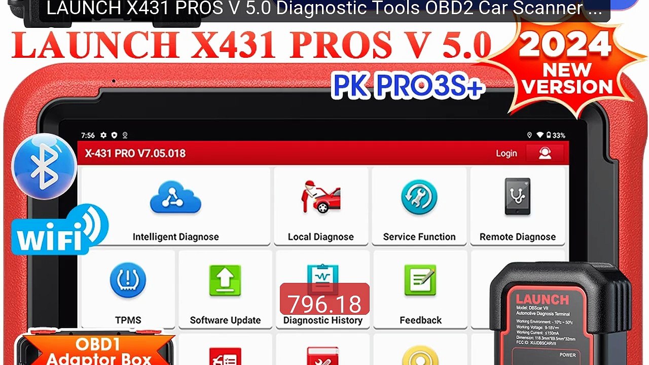 LAUNCH X431 PROS V 5.0 Diagnostic Tools OBD2 Ca...